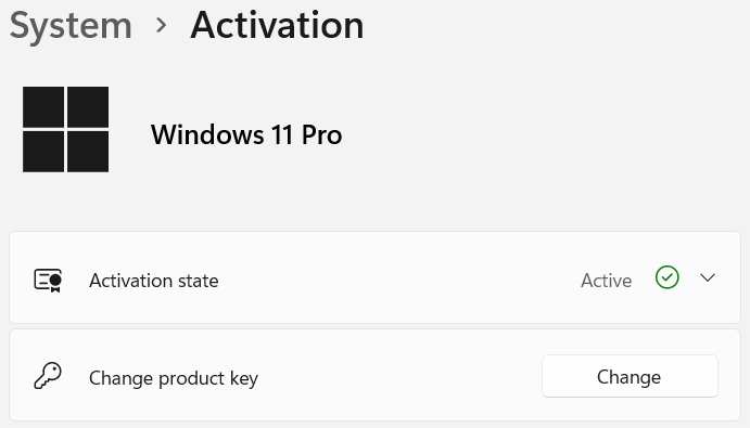 Check Windows 11 Activation Status