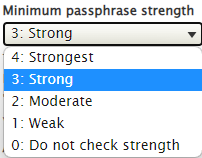 Minimum Password Strength