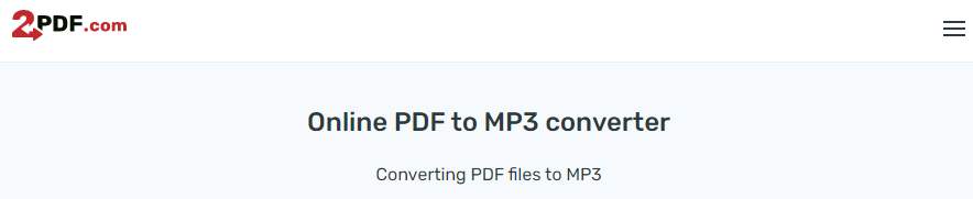2PDF - Free PDF to Audio Converter
