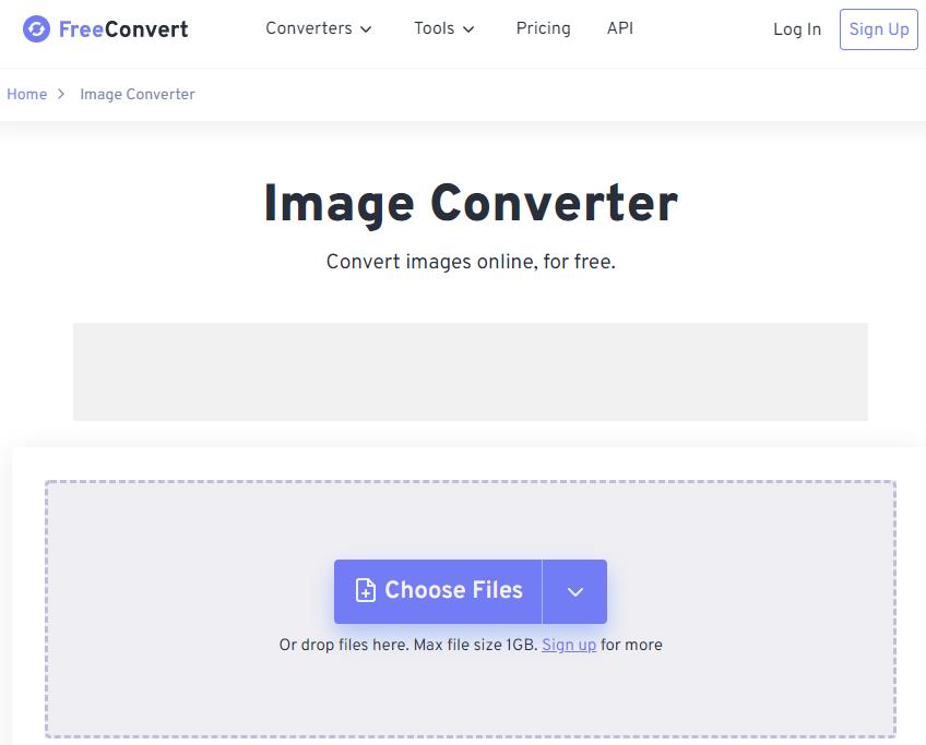 FreeConvert Online DNG Converter