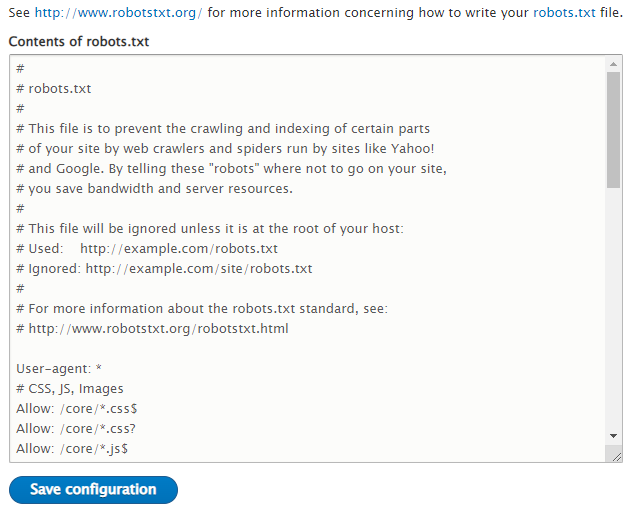 Editing the Content of Robots.txt