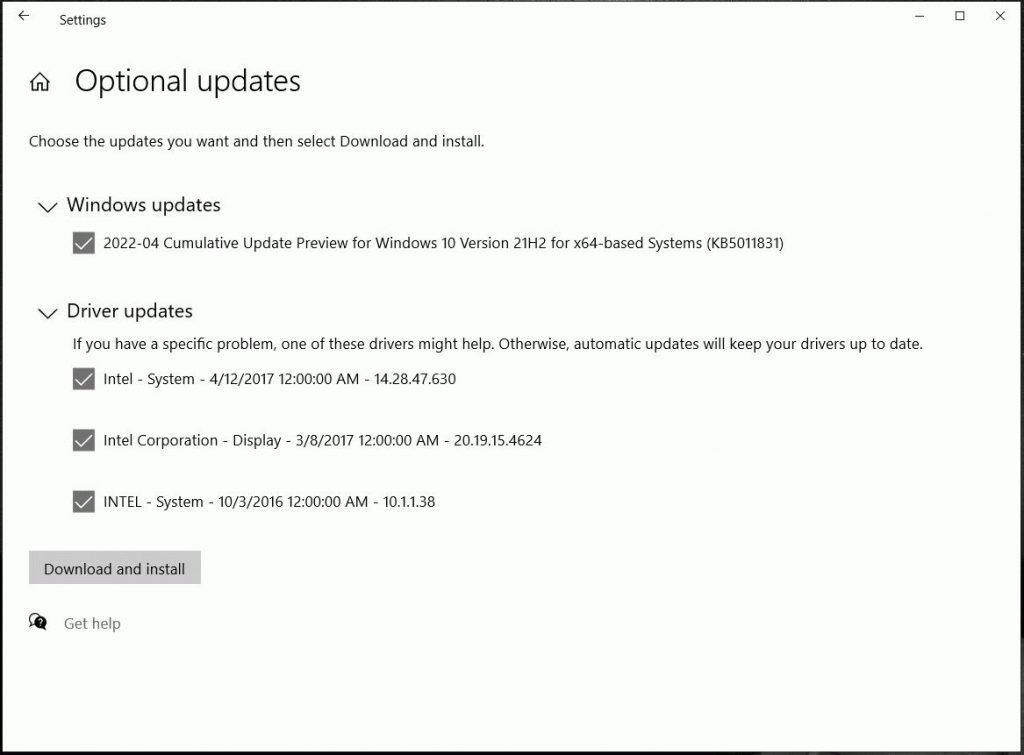 Install Drivers in Windows 10