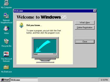 Windows OS Version 95