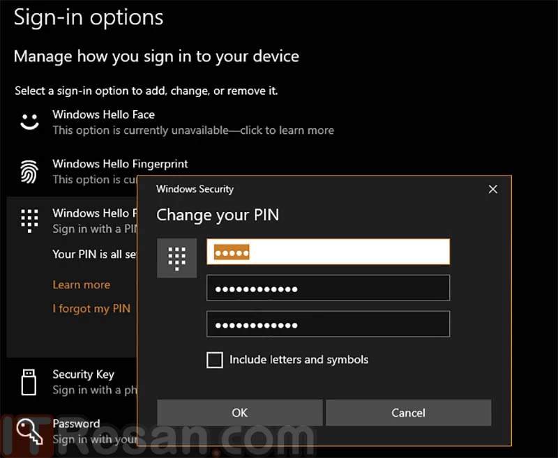 How to remove PIN from Windows 10 - change Windows 10 password