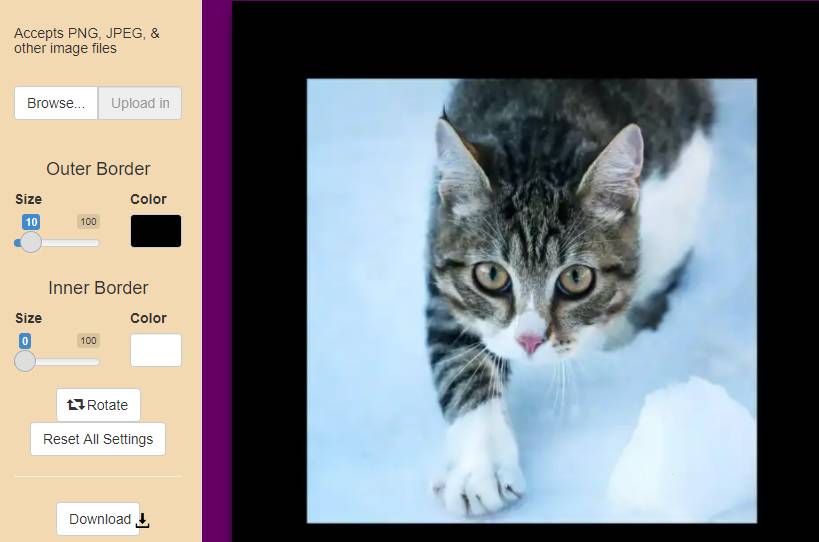 SuperTool - Online Tool to Add Border to Images